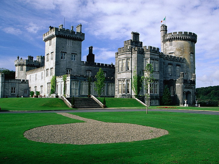 gray castle, dromolend castle, ennis, county clare, ireland, fort, HD wallpaper