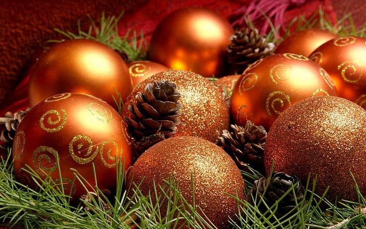 holiday, Christmas ornaments, HD wallpaper