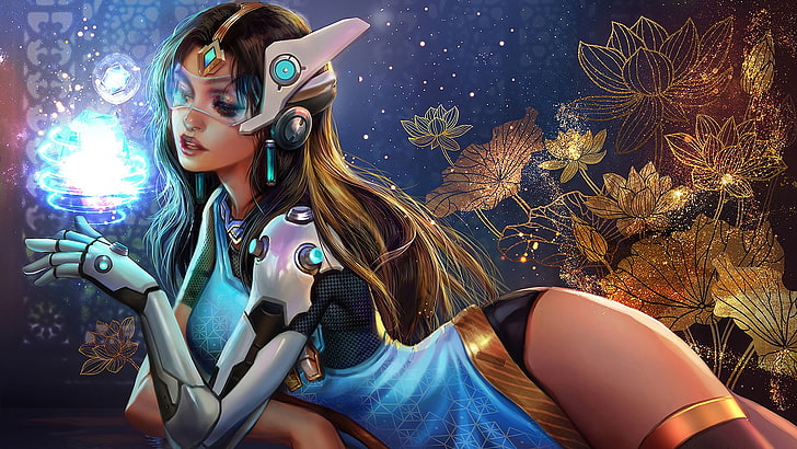 Overwatch Anniversary, Symmetra (Overwatch), young adult, young women, HD wallpaper