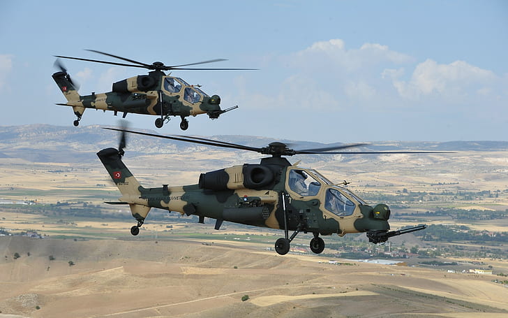 helicopters, military, military aircraft, TAI/AgustaWestland T129