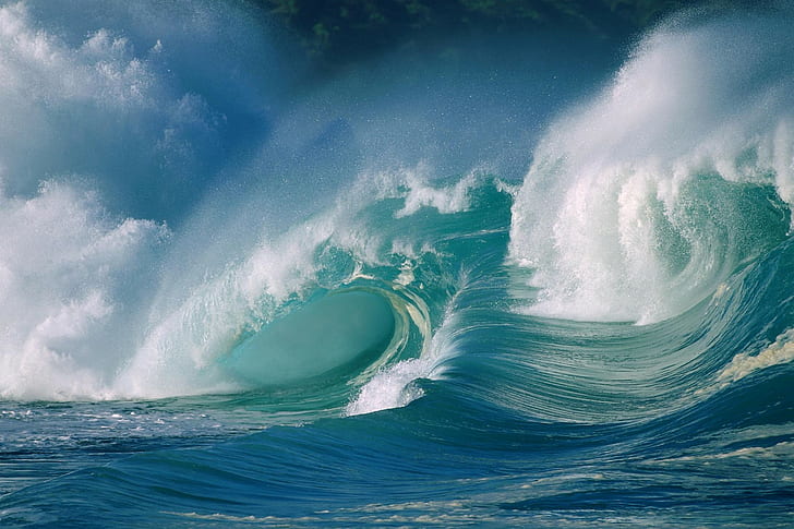 waves, sea, HD wallpaper