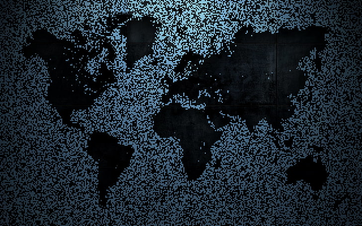 world map, pixelated, metal, noisy, no people, pattern, indoors