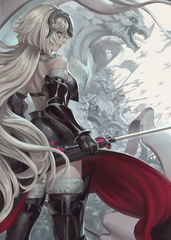 anime girls, Fate/Grand Order, Jeanne d'Arc (Alter), HD wallpaper