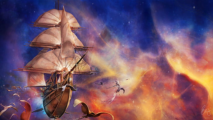 Hd Wallpaper Treasure Planet Disney Space Ship Boat Science