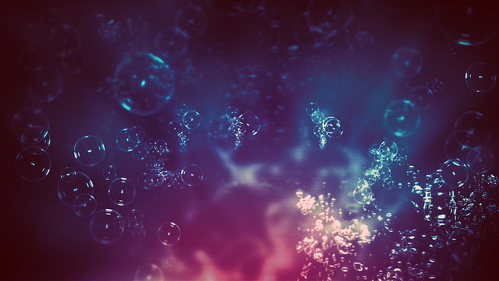 bubbles wallpaper, abstract, gradient, digital art, water, vulnerability, HD wallpaper