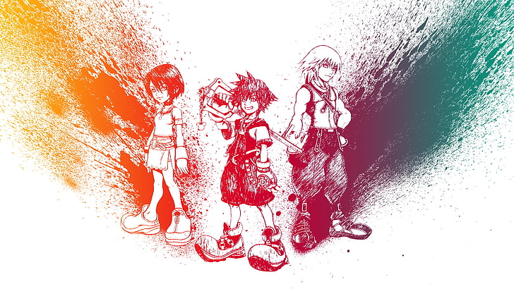 anime digital wallpaper, Kingdom Hearts, Sora (Kingdom Hearts)