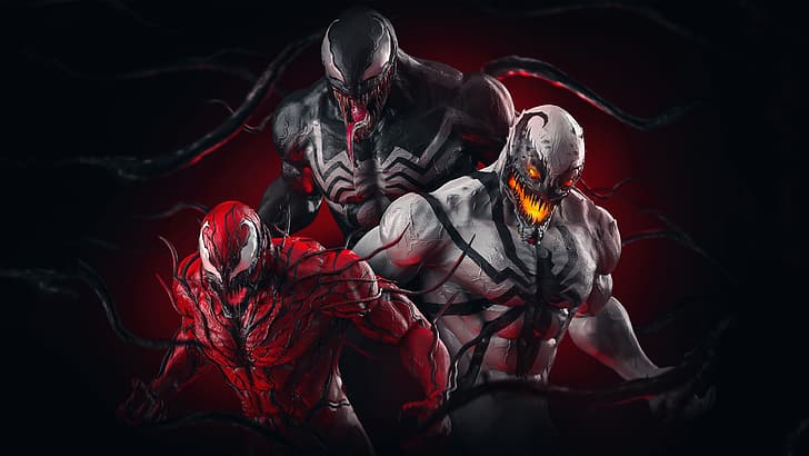 Venom, Carnage, Anti-Venom, Symbiote, HD wallpaper
