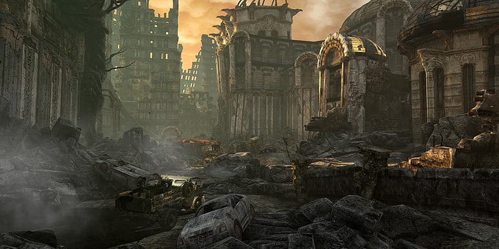 Gears of War 3, Xbox 360, video games, architecture, built structure