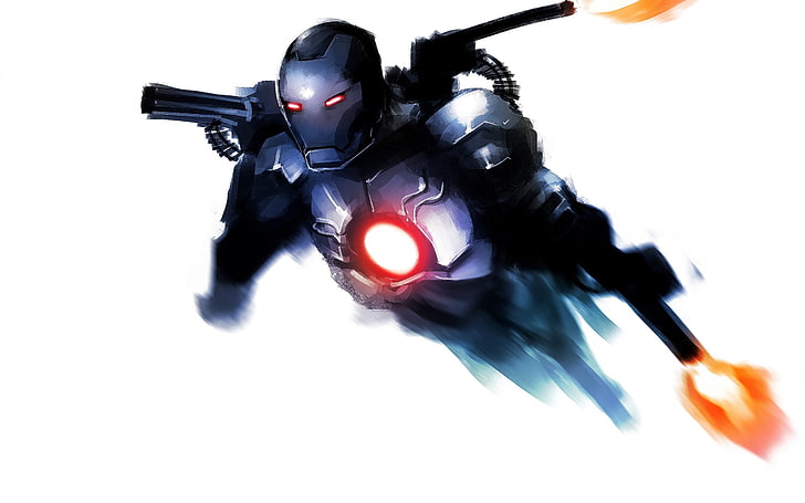 Iron Man digital wallpaper, Marvel Comics, War Machine , studio shot