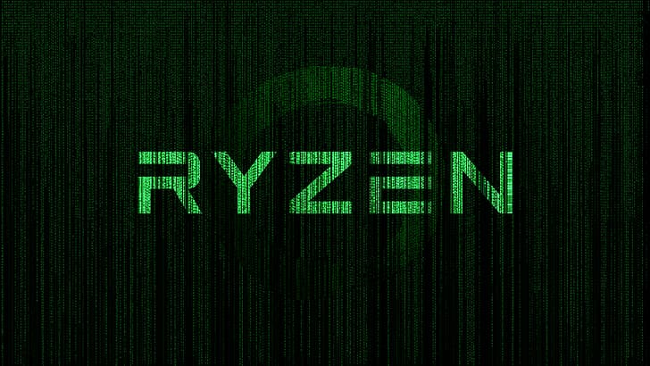 HD wallpaper: AMD, RYZEN, The Matrix, green | Wallpaper Flare