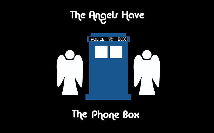 the angels have the phone box at, Doctor Who, TARDIS, text, communication, HD wallpaper