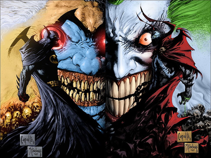 Batman, Batman-Spawn: War Devil, Joker, HD wallpaper