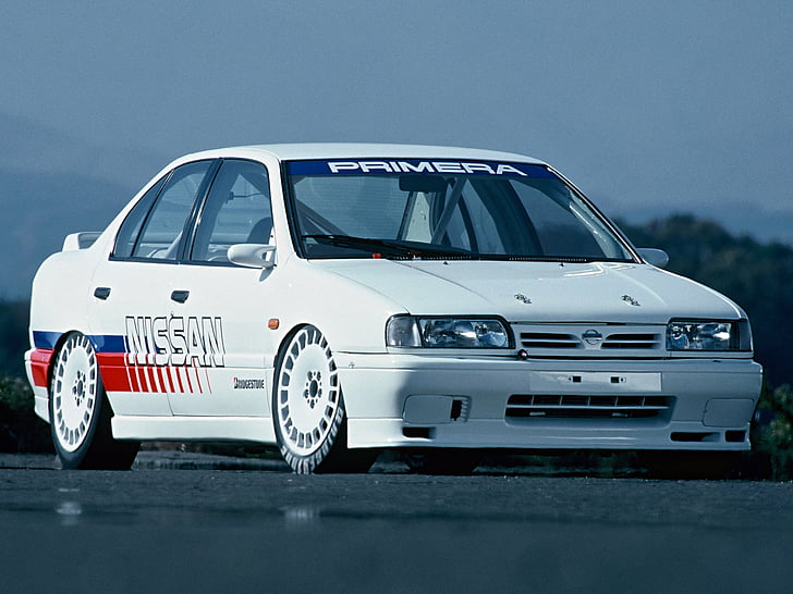 1993, car, jtcc, nissan, p10, primera, race, racing, test, HD wallpaper