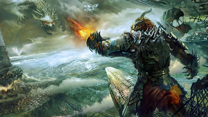 Guild Wars 2 Online game wallpaper, video games, fantasy art, HD wallpaper