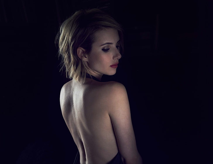 Backless Emma Roberts  2017 Photoshoot, beauty, one person, beautiful woman, HD wallpaper