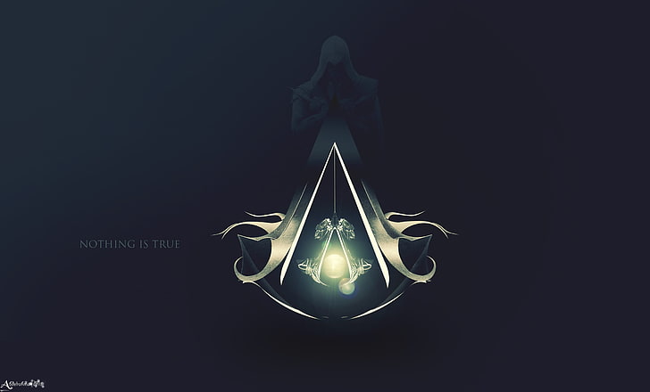 Assassin's Creed logo, vector, backgrounds, illustration, insignia, HD wallpaper