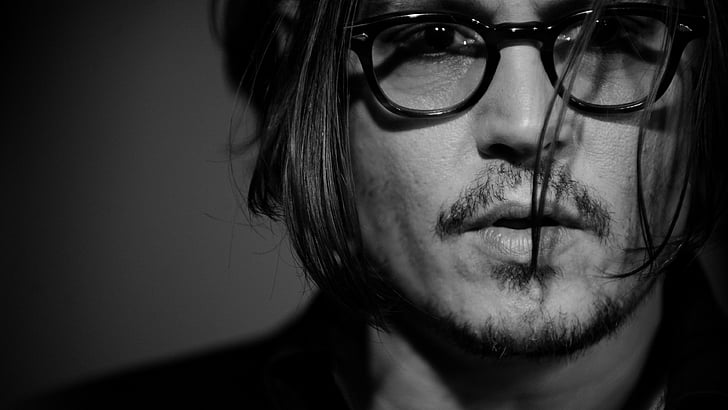 Johnny Depp, director, musician, screenwriter, producer, glasses, HD wallpaper