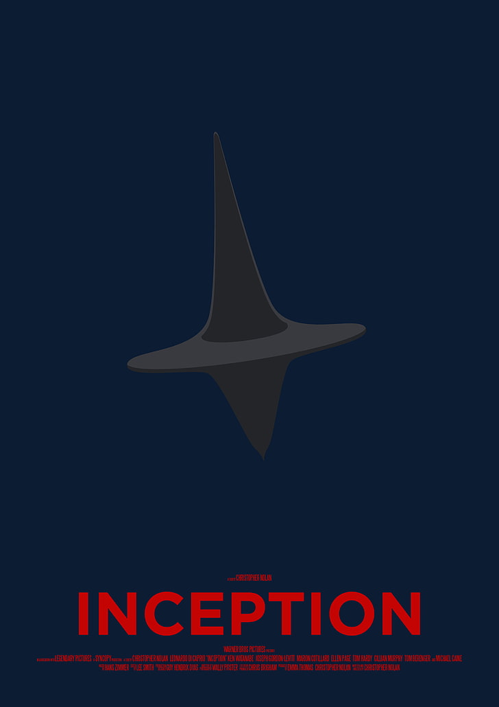 movies, Film posters, minimalism, blue background, Inception, HD wallpaper