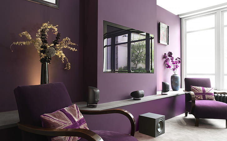 HD wallpaper: House, Purple, Room, Interior, Style Design | Wallpaper Flare