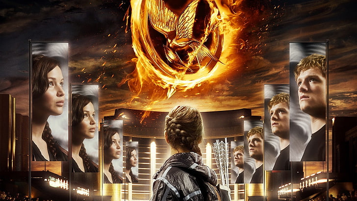 Mocking Jay digital wallpaper, The Hunger Games, movies, Jennifer Lawrence, HD wallpaper