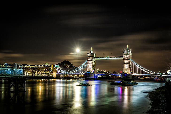 landscape photo of London bridge, tower bridge, tower bridge, HD wallpaper