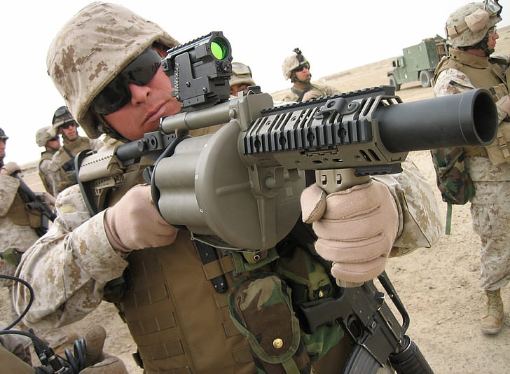 pistol, soldier, military, man, sand, M4A1, South Africa, M16