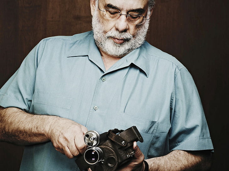 men, Film directors, glasses, beards, camera, Francis Ford Coppola