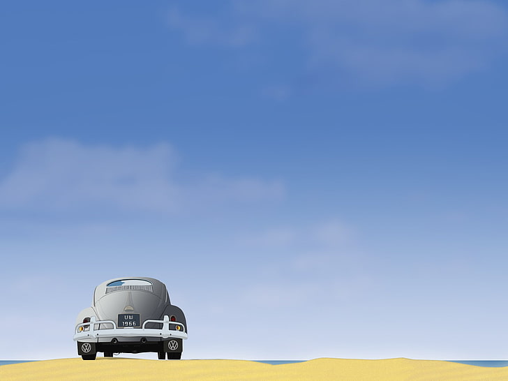 old car, Volkswagen Beetle, nature, mode of transportation