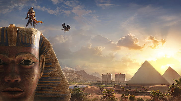 Assassin's Creed, Assassin's Creed Origins, Bayek Of Siwa, Pyramid, HD wallpaper