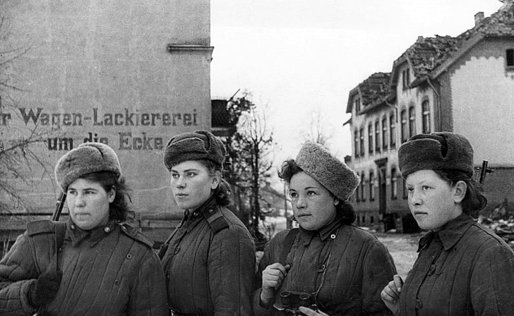 World War II, military, girls with guns, Marksman, red army, HD wallpaper