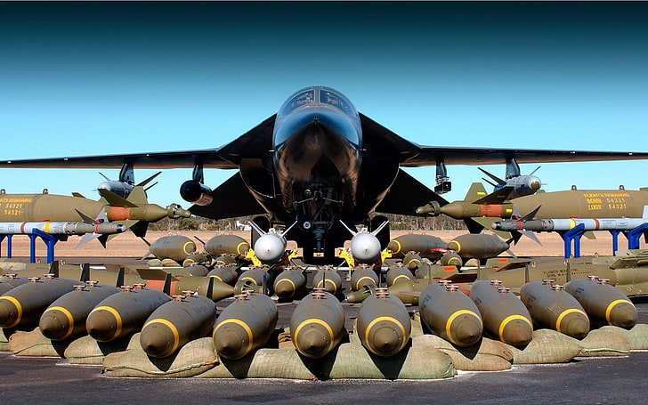 black jet fighter, aircraft, army, airplane, Bomber, General Dynamics F-111 Aardvark, HD wallpaper