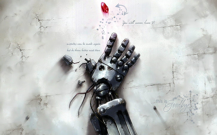 right hand illustration, Full Metal Alchemist, hands, typography, HD wallpaper