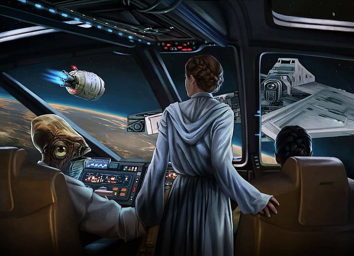 Princess Leia, Star Wars, Admiral Ackbar, science fiction, Leia Organa