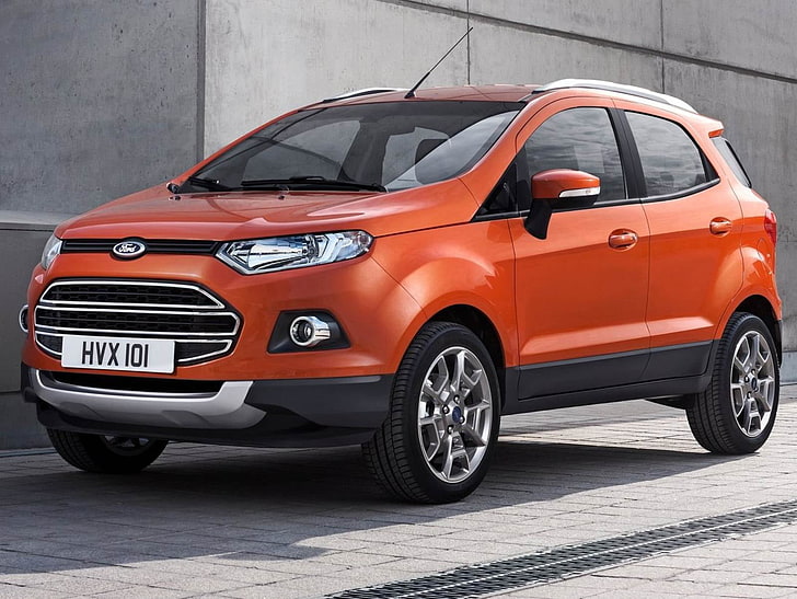 orange Ford Ecosport, auto, red, car, land Vehicle, transportation, HD wallpaper
