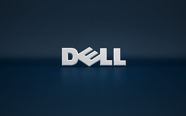 Dell logo, background, Wallpaper, Blue, studio shot, indoors, HD wallpaper