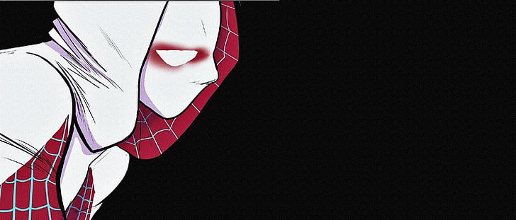 Comics, Gwen Stacy, Spider-Gwen, Spider-Woman, black background, HD wallpaper