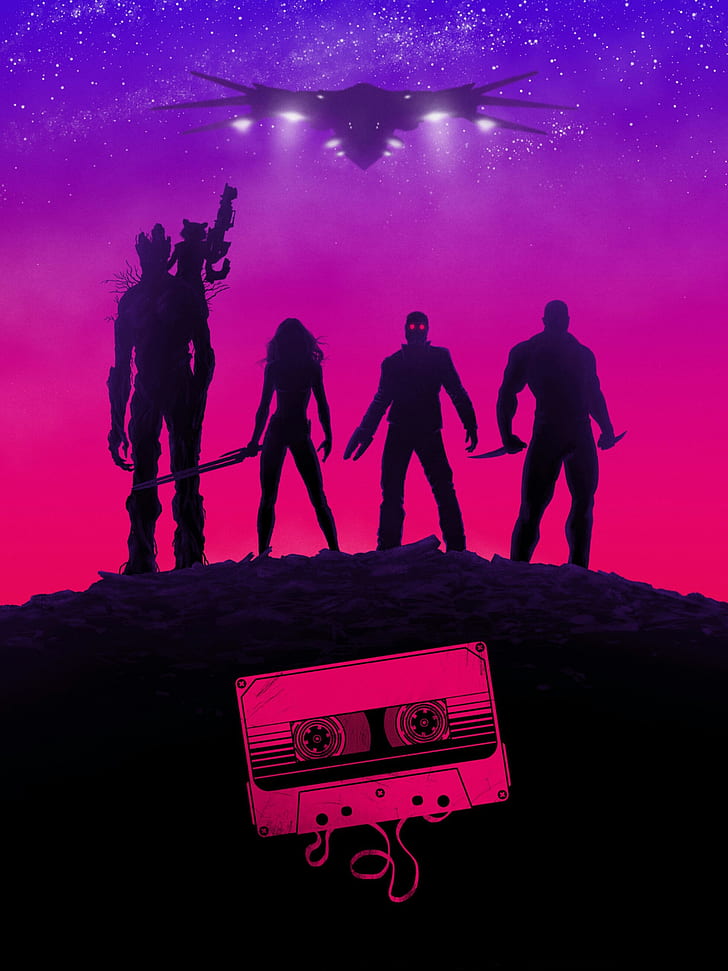 Guardians of the Galaxy, Marvel Cinematic Universe, cassette, HD wallpaper