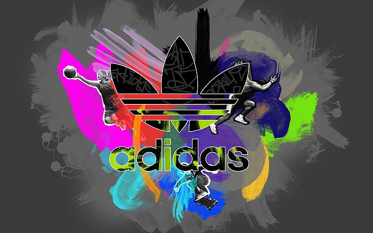 Hd Wallpaper Colorful Adidas Logo Basketball Football Sport Colors Wallpaper Flare