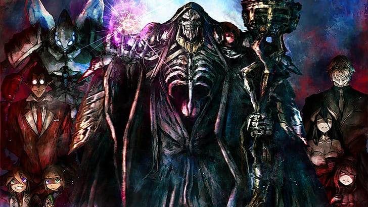 Overlord (anime), Aura Bella Fiora (Overlord), Shalltear, Momonga, HD wallpaper