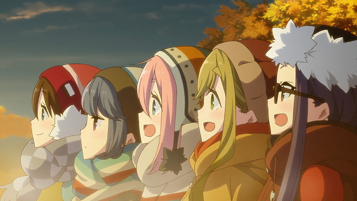 Anime, Laid-Back Camp, Aoi Inuyama, Chiaki Oogaki, Ena Saitou, HD wallpaper