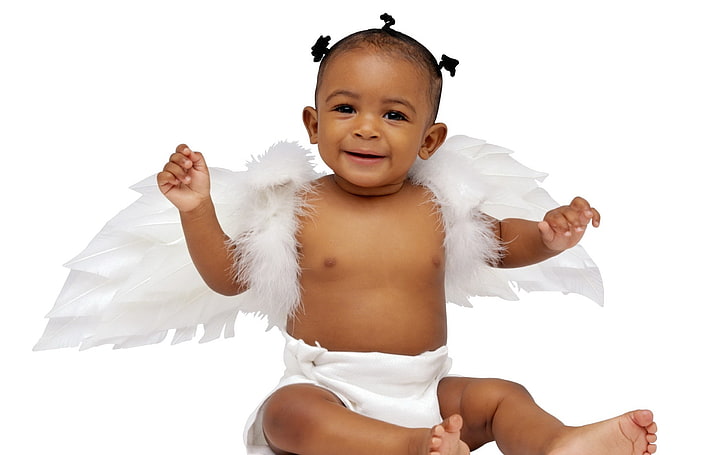 angel costume, child, wings, black