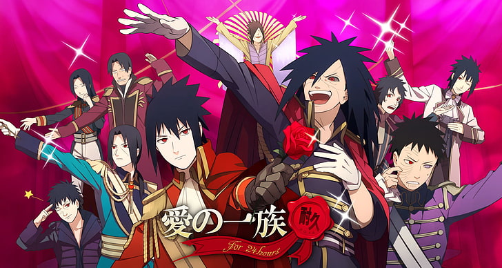 Uchiha Clan poster, Anime, Naruto, Fugaku Uchiha, Itachi Uchiha, HD wallpaper