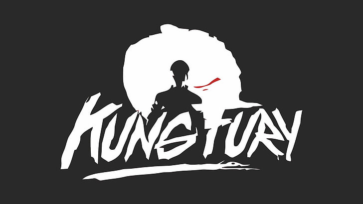 black and white Kung Fury digital wallpaper, movies, monochrome