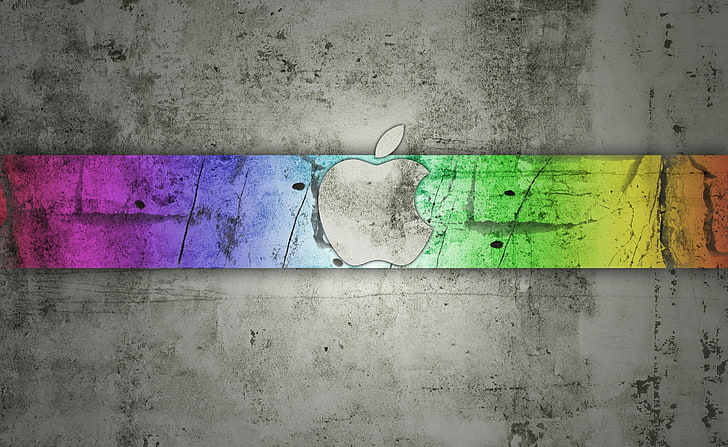 Concrete Apple Logo, Apple logo wallpaper, Computers, Mac, wall - building feature, HD wallpaper