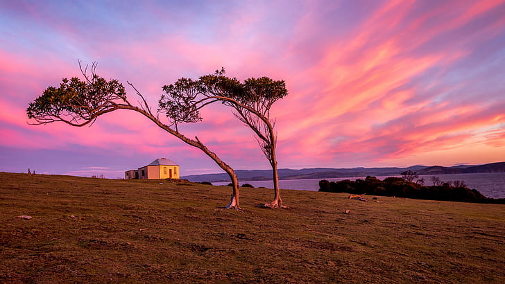 Darlington-small town on the island of Marie-Tasman Sea east coast of New South Wales, Australia, HD wallpaper