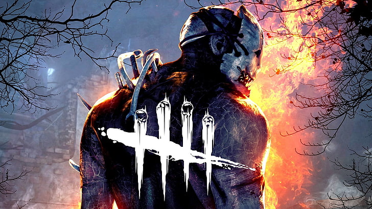 dead by daylight, fire, mask, artwork, Games, nature, burning