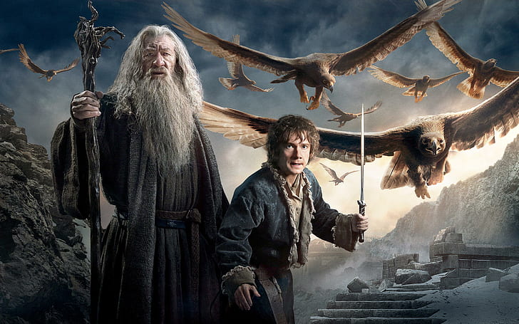Gandalf Bilbo Baggins Hobbit 3, HD wallpaper
