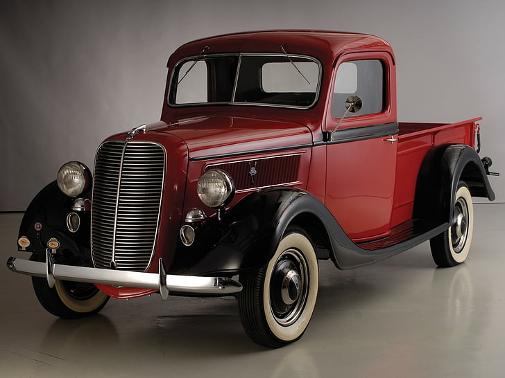 1937, deluxe, ford, pickup, retro, truck, v 8