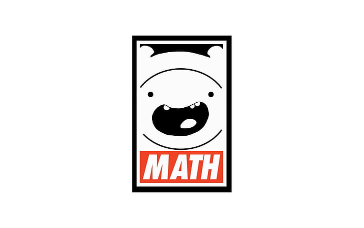 Adventure Time White Math HD, cartoon/comic, HD wallpaper