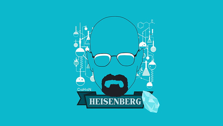 HD wallpaper: Heisenberg logo, blue, Breaking Bad, Methamphetamine, Cook,  vector | Wallpaper Flare